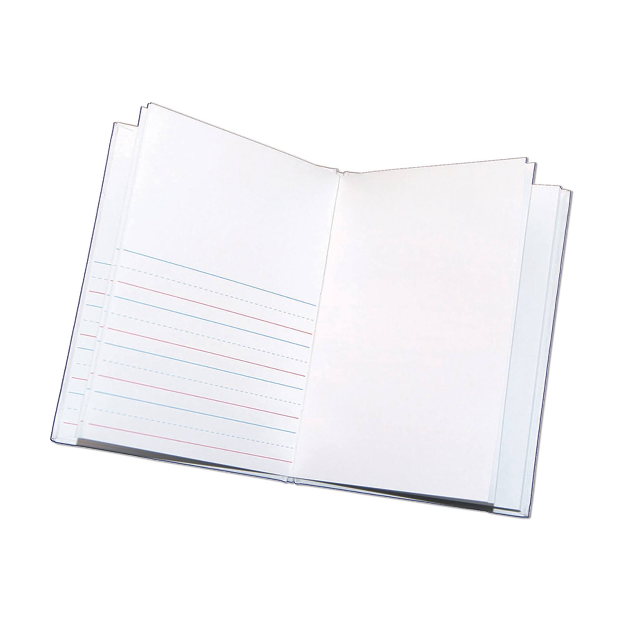 Ashley Productions Hardcover Blank Book Primary Lined, 6" x 8" Portrait, White, Pack of 12